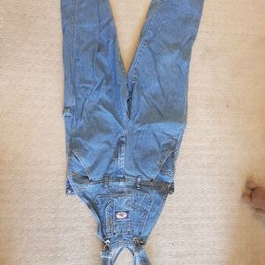 vintage straight leg  denim overalls
